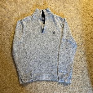 Chaps White Quarter Zip Sweater